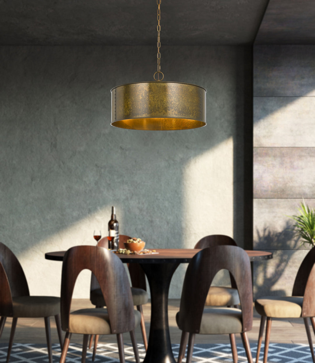 Cal Rochefort FX-3637-3 Pendant Light - Distress Gold