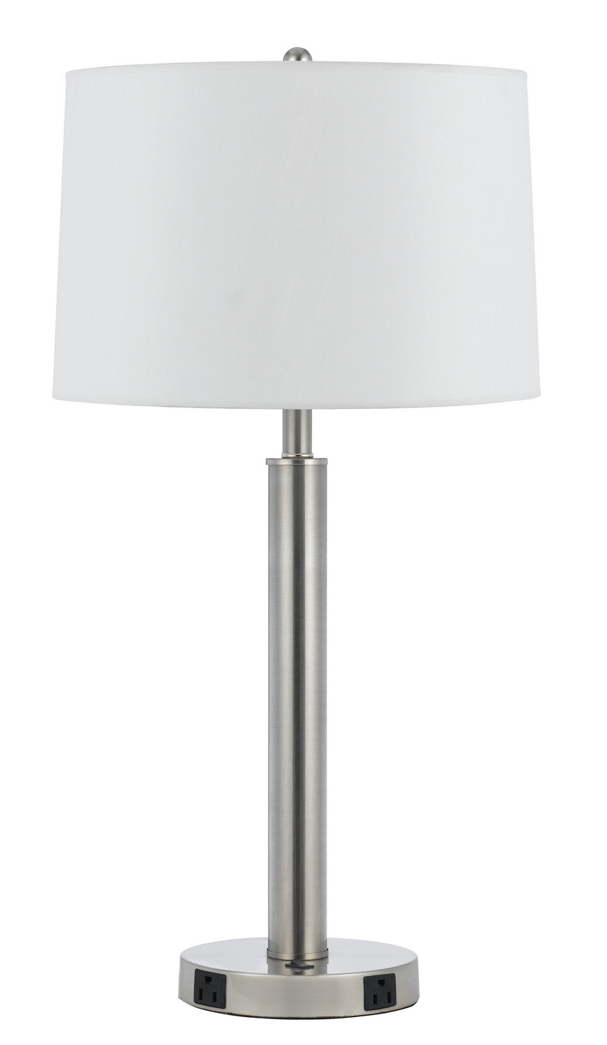 Cal Lighting LA-8020NS-1-BS Hotel One Light Table Lamp Lamp Pewter, Nickel, Silver