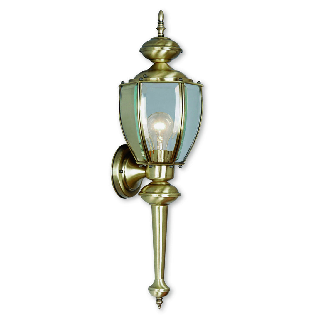 Livex Lighting 2112-01  Outdoor Basics Outdoor Antique Brass