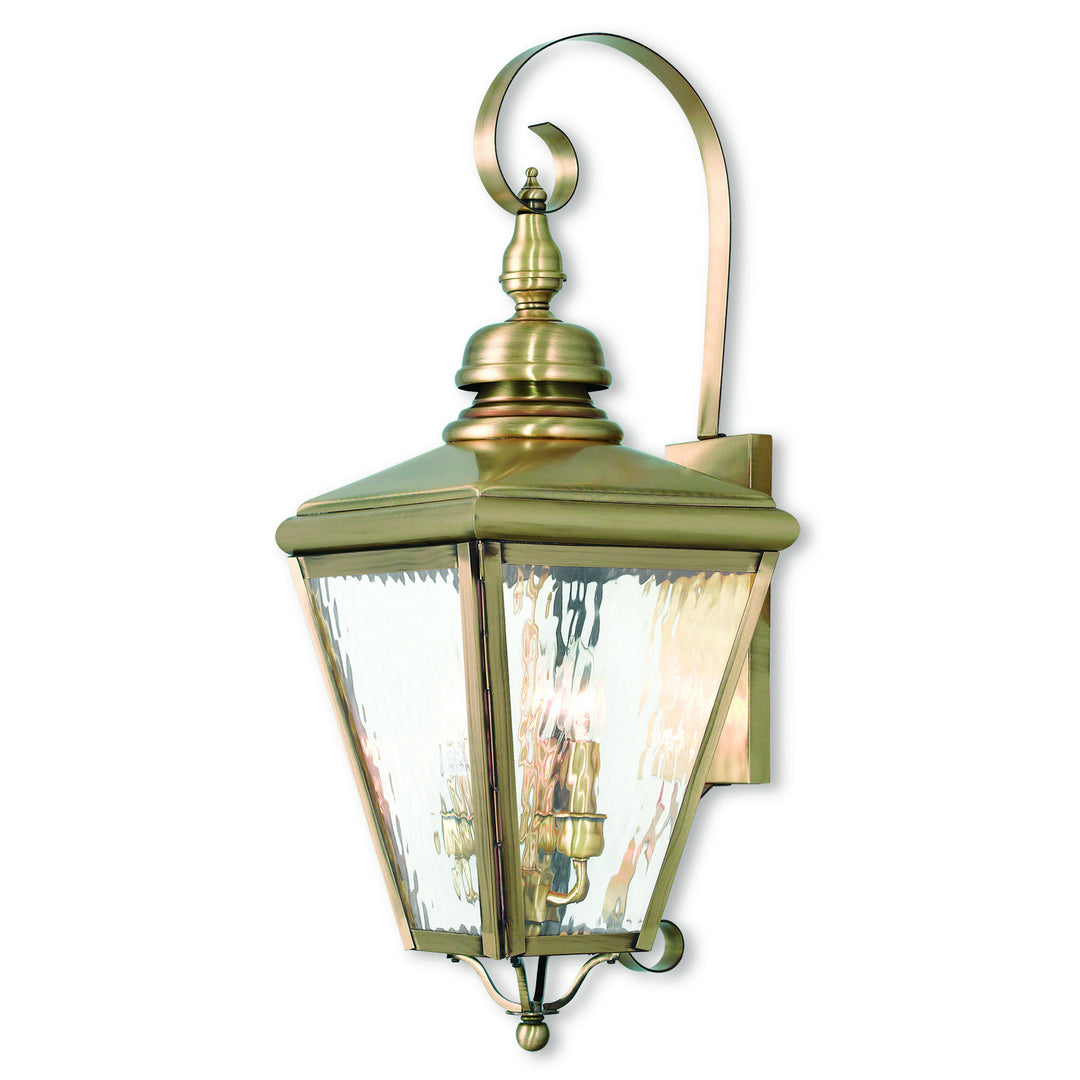 Livex Lighting 2033-01  Cambridge Outdoor Antique Brass