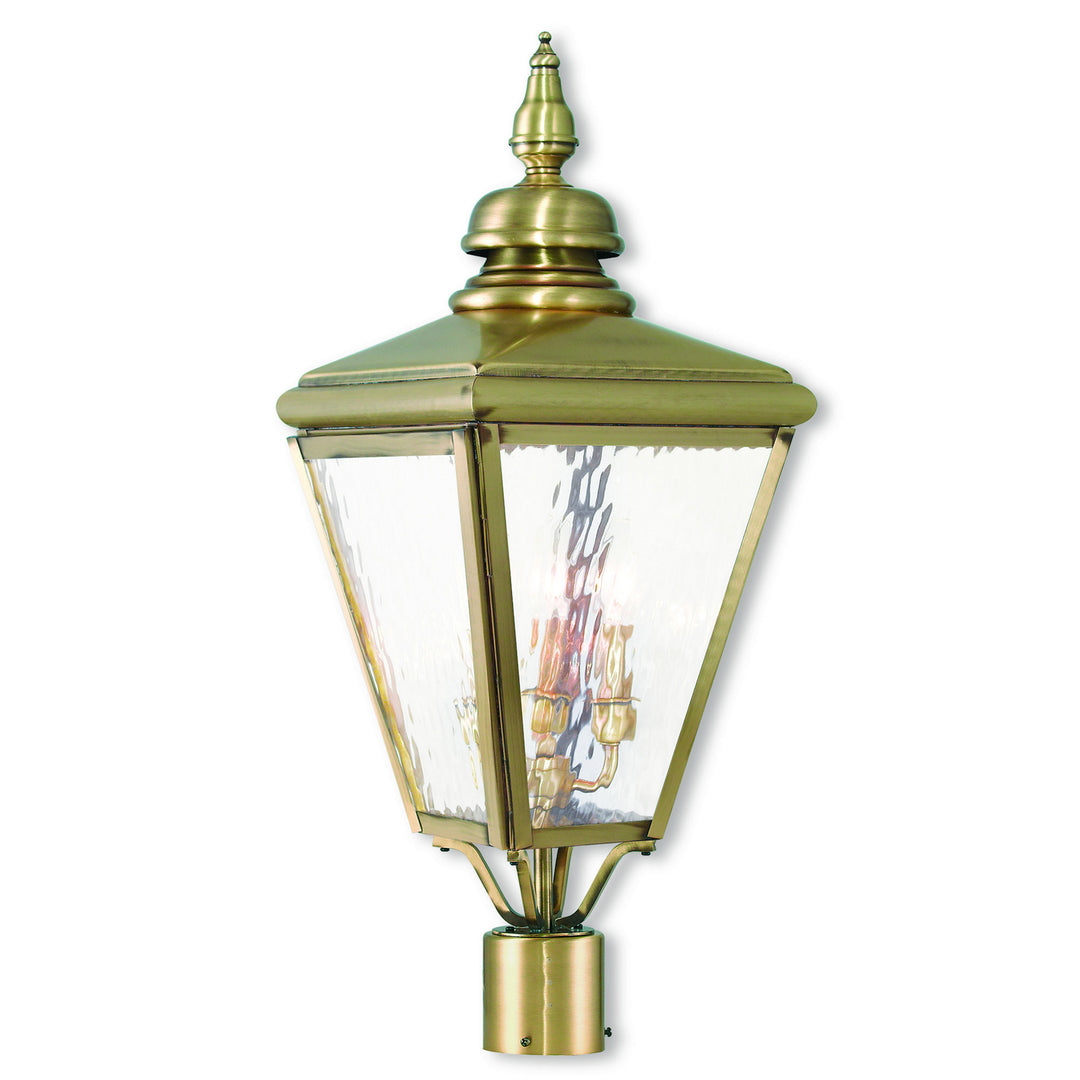 Livex Lighting 20433-01  Cambridge Outdoor Antique Brass
