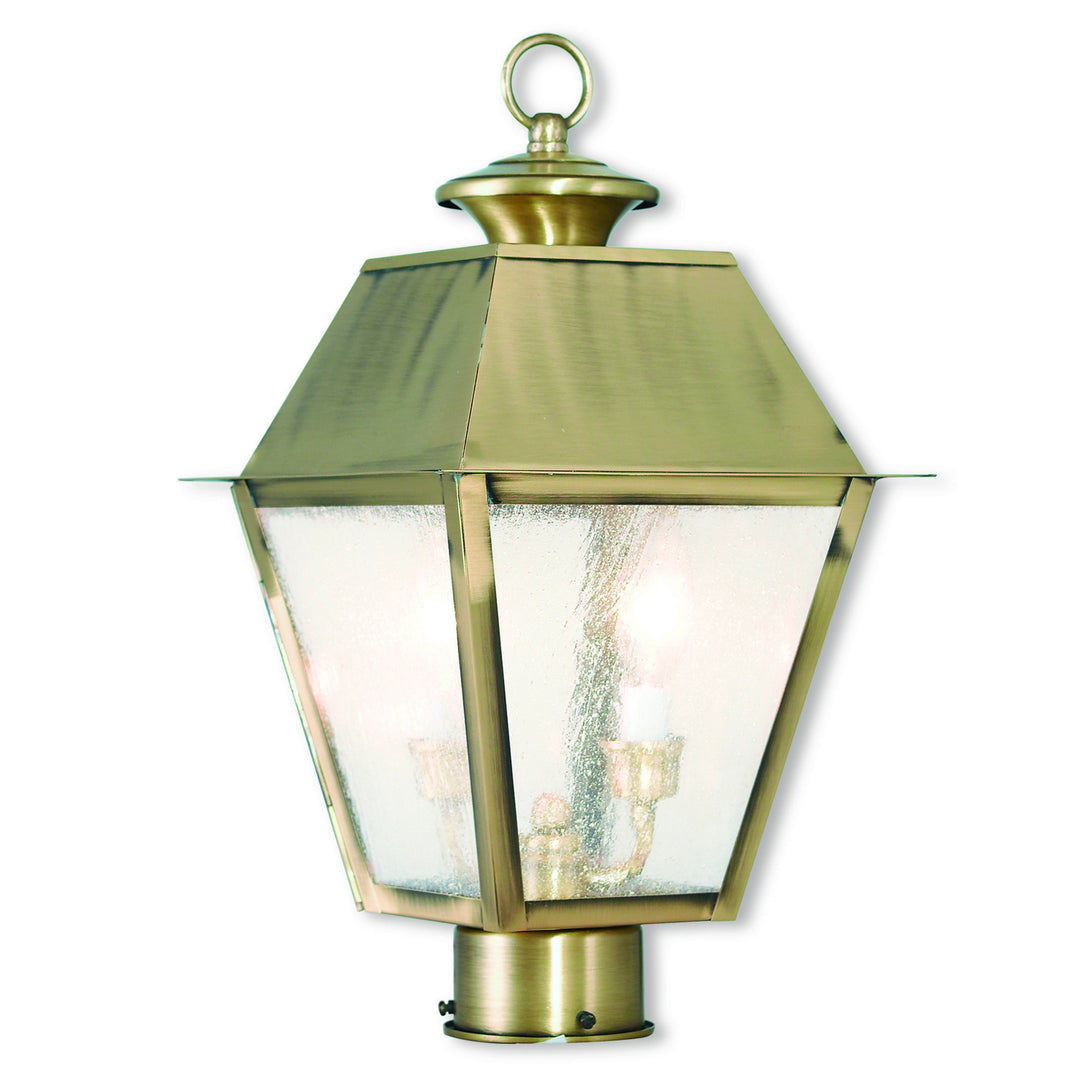 Livex Lighting 2166-01  Mansfield Outdoor Antique Brass