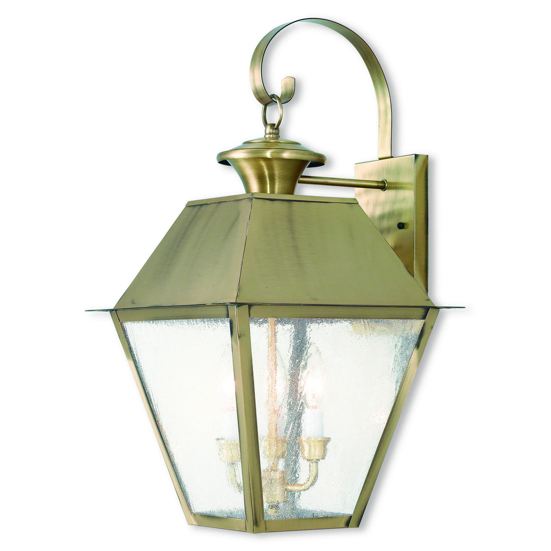 Livex Lighting 2168-01  Mansfield Outdoor Antique Brass