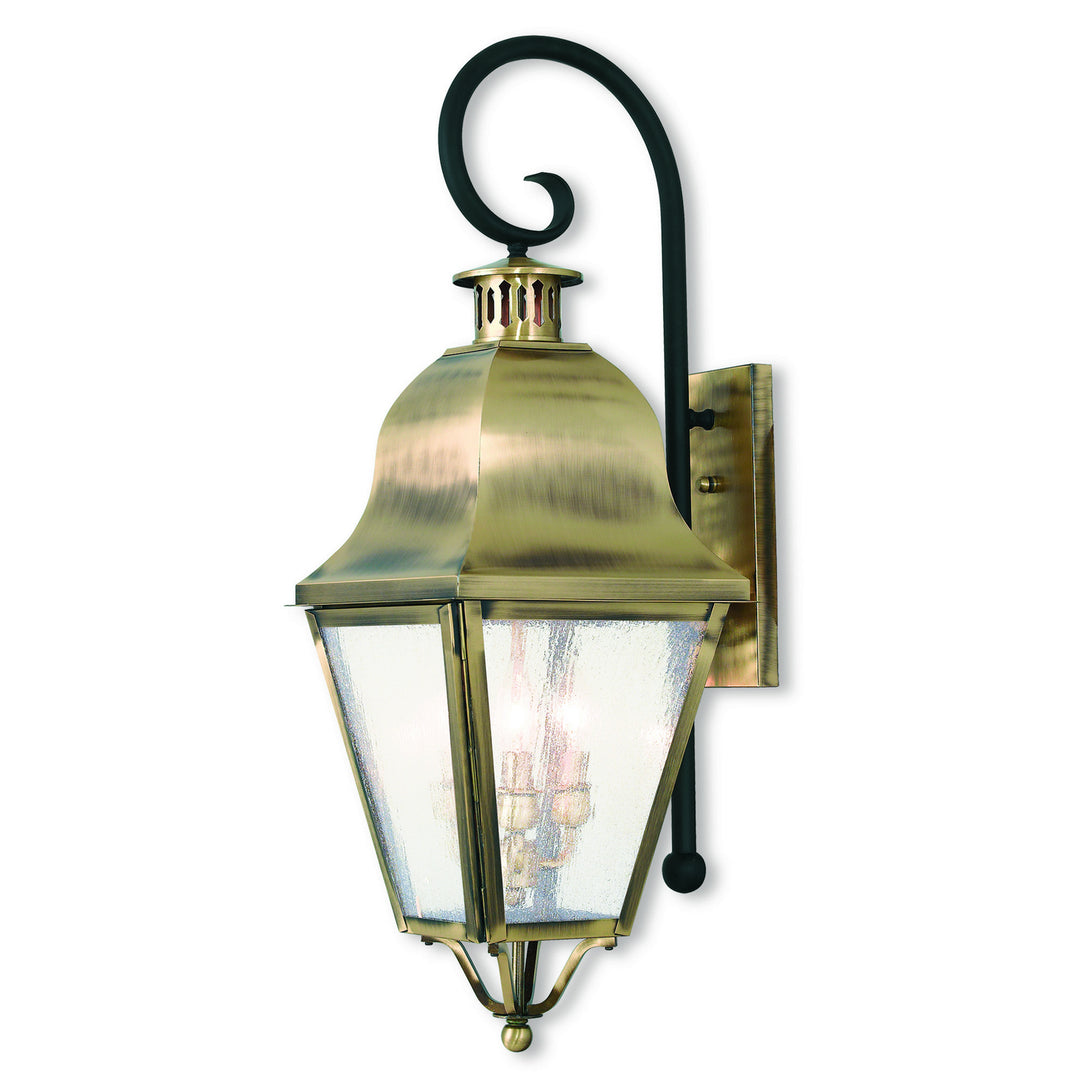 Livex Lighting 2555-01  Amwell Outdoor Antique Brass