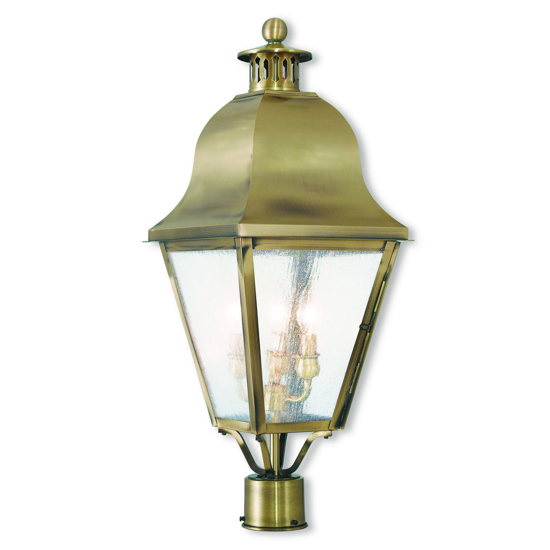 Livex Lighting 2556-01  Amwell Outdoor Antique Brass