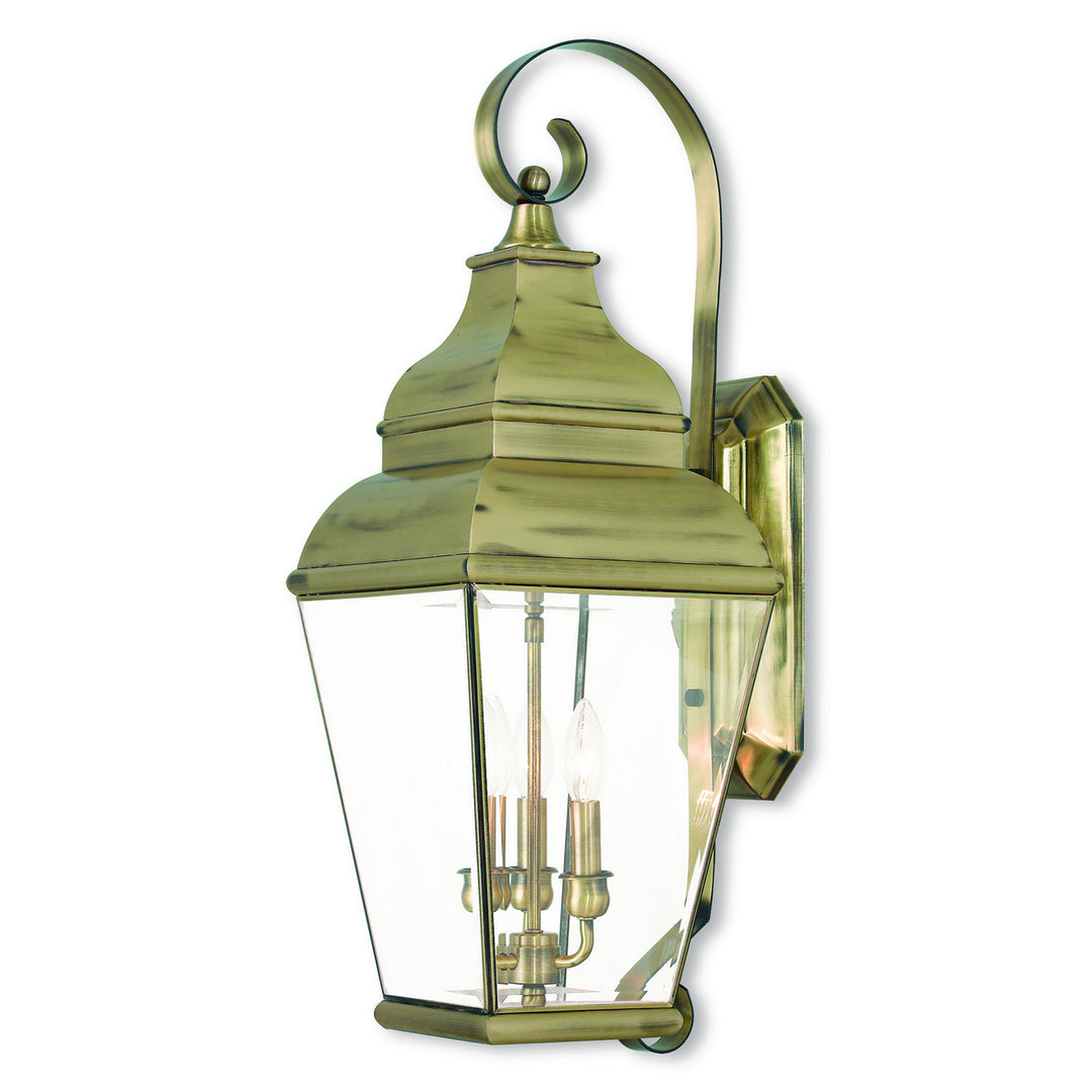 Livex Lighting 2593-01  Exeter Outdoor Antique Brass