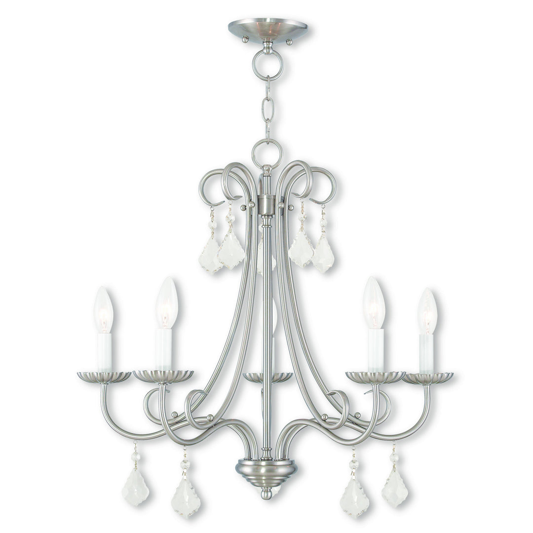 Livex Daphne 40875-91 Chandelier Light - Brushed Nickel