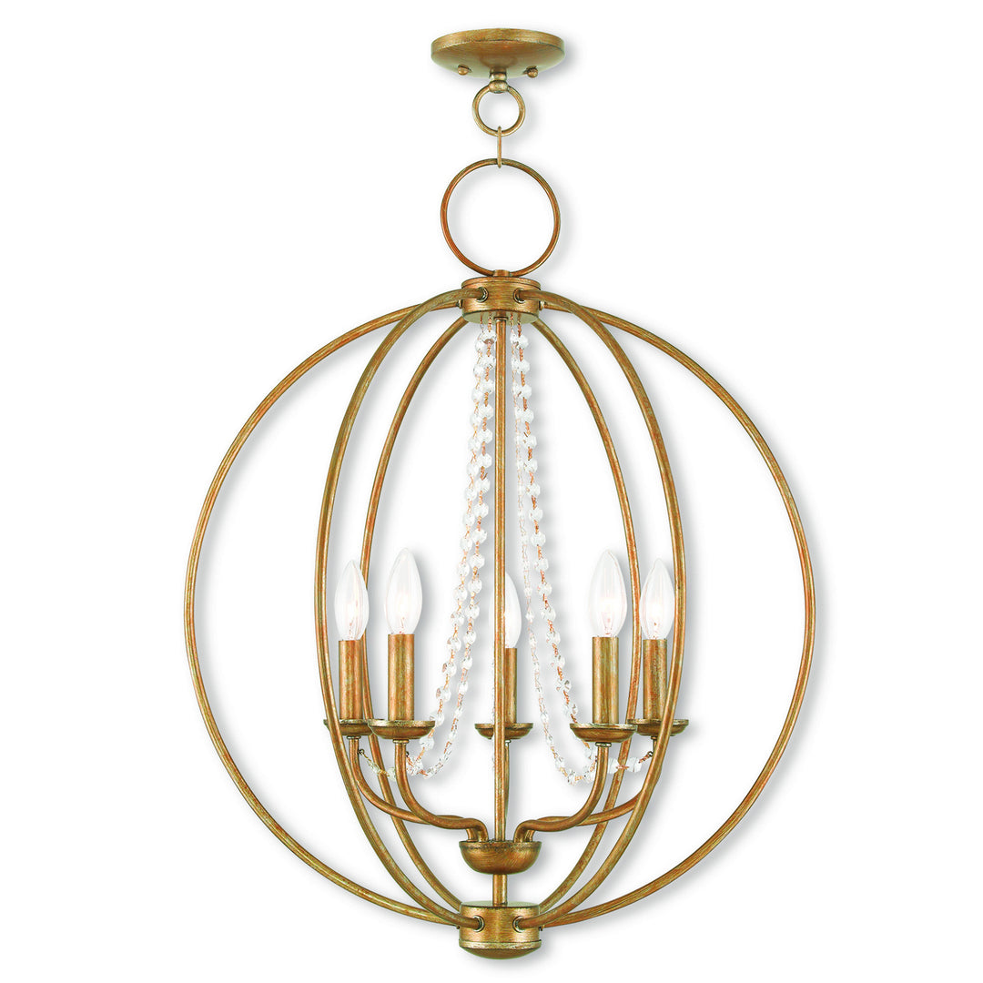Livex Arabella 40915-48 Chandelier Light - Antique Gold Leaf