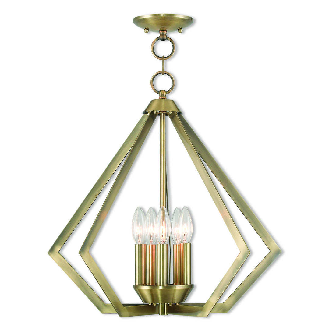 Livex Prism 40925-01 Chandelier Light - Antique Brass