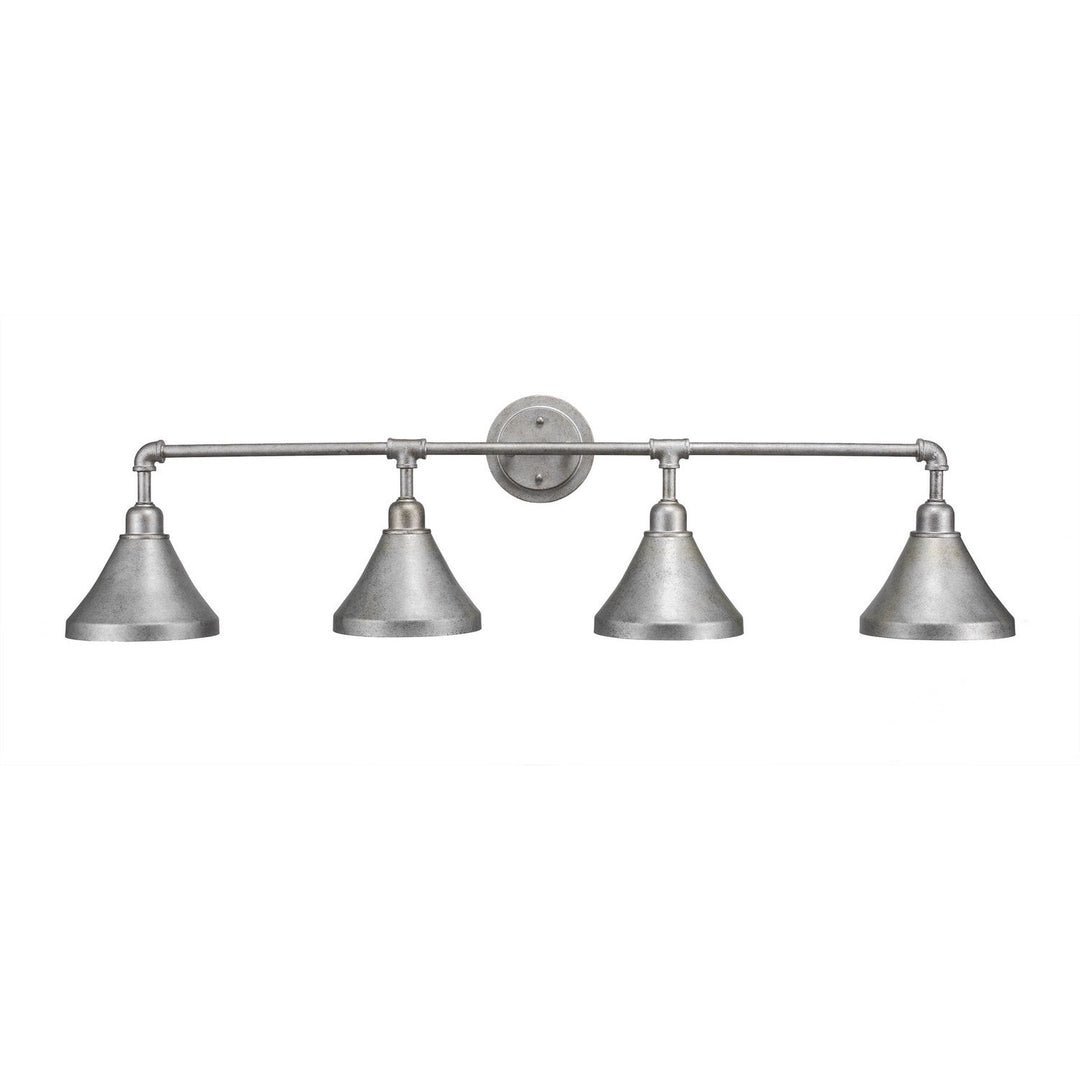 Toltec Vintage 184-as-410 Bath Vanity Light 44 in. wide - Aged Silver