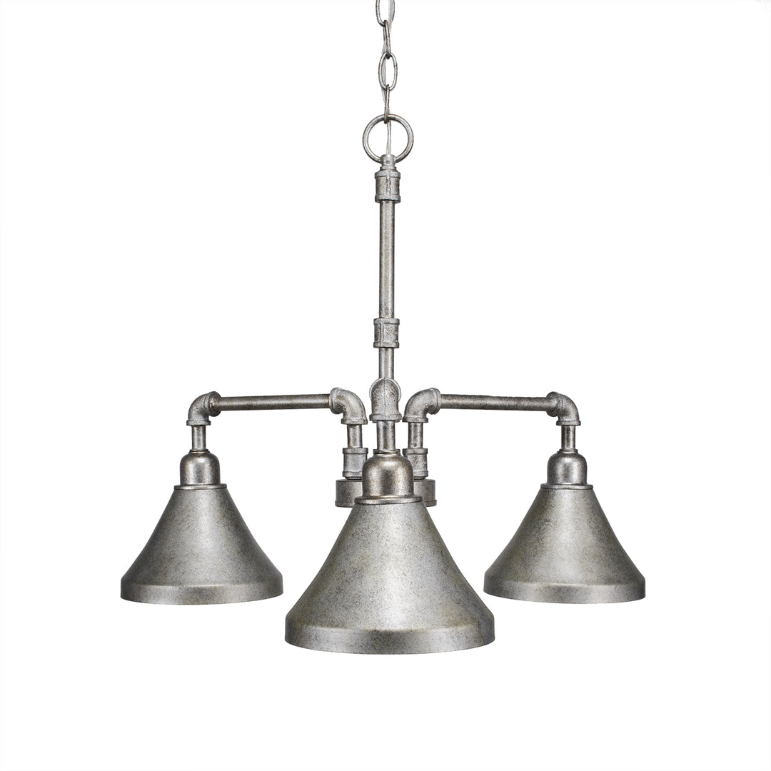 Toltec Vintage 283-as-410 Chandelier Light - Aged Silver