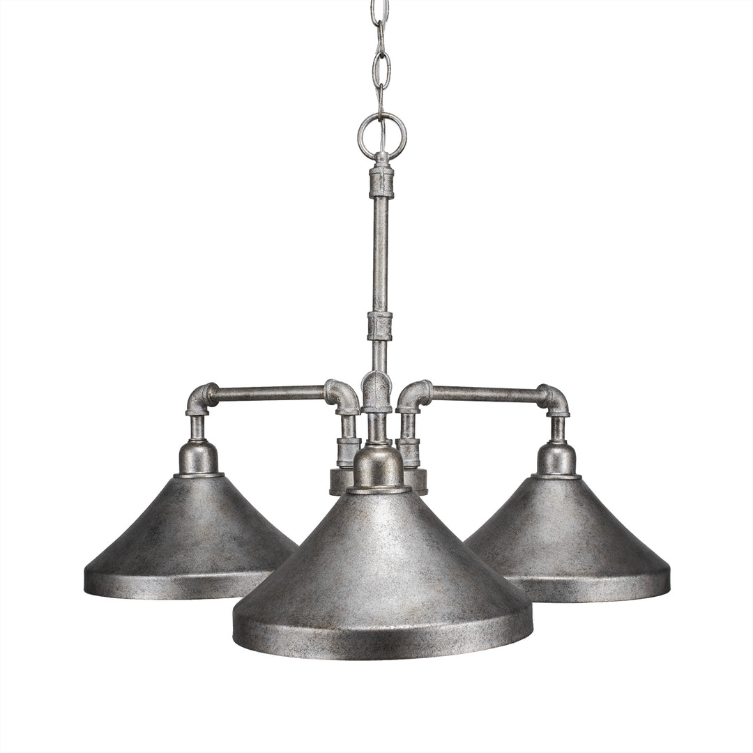 Toltec Vintage 283-as-418 Chandelier Light - Aged Silver