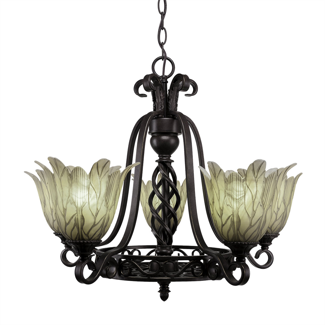 Toltec Elegante 865-dg-1025 Chandelier Light - Dark Granite