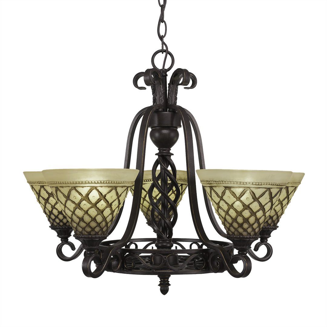Toltec Elegante 865-dg-7185 Chandelier Light - Dark Granite