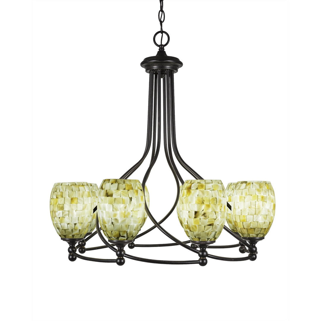 Toltec Capri 908-dg-406 Chandelier Light - Dark Granite