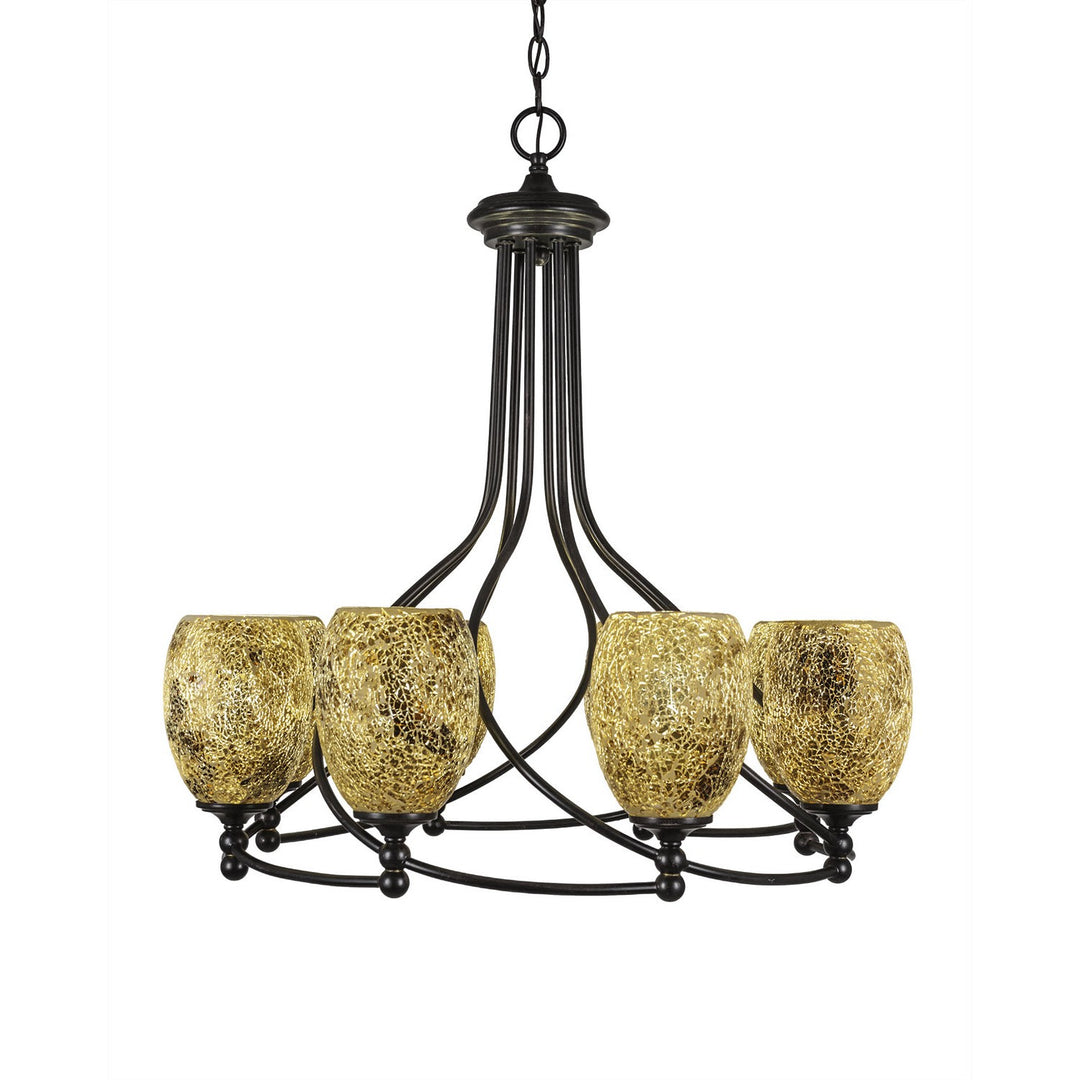 Toltec Capri 908-dg-4175 Chandelier Light - Dark Granite