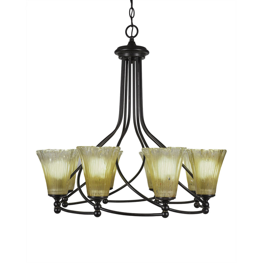 Toltec Capri 908-dg-720 Chandelier Light - Dark Granite