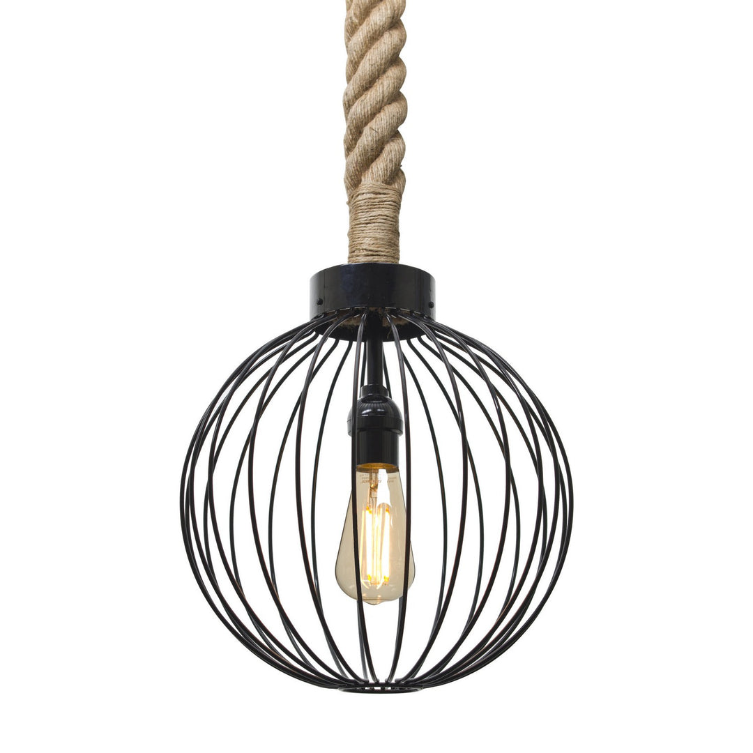 Besa Lighting 1JT-SULTANA-G-EDIL-BK  Sultana Rope Track Light Black