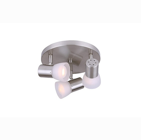 Canarm Lighting ICW517A03BN Hudson Three Light Ceiling/Wall Mount Track Light Pewter, Nickel, Silver