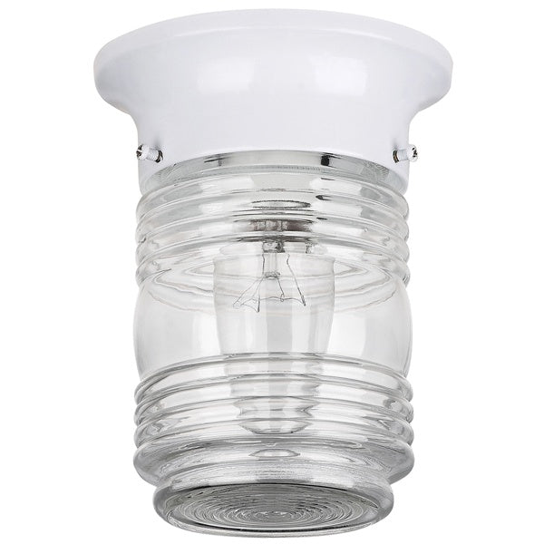Canarm Lighting IOL105WH  One Light Outdoor Jam Jar Outdoor White