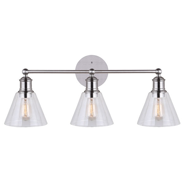 Canarm Larken IVL628A03BN Bath Vanity Light 26 in. wide - Brushed Nickel