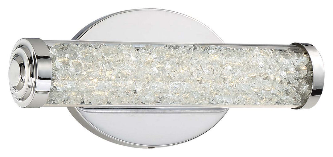 George Kovacs Diamonds P1191-077-L Bath Vanity Light 13 in. wide - Chrome