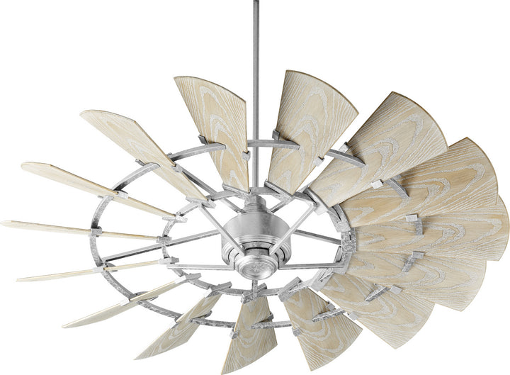 Quorum Windmill 196015-9 Ceiling Fan - Galvanized, Weathered Oak