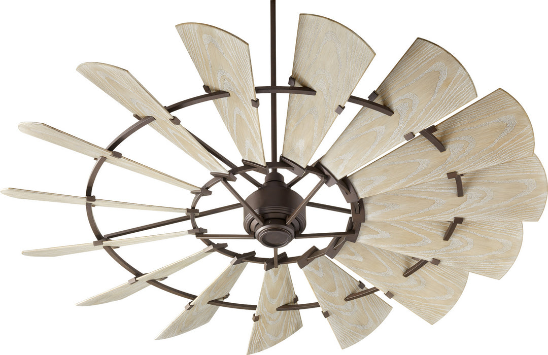 Quorum Windmill 197215-86 Ceiling Fan - Oiled Bronze, Weathered Oak