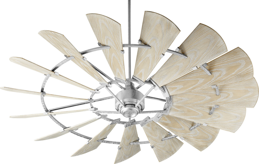 Quorum Windmill 197215-9 Ceiling Fan - Galvanized, Weathered Oak