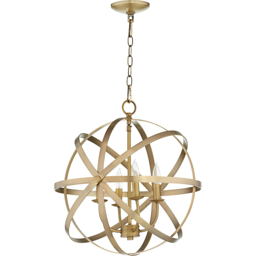 Quorum Celeste 6009-4-80 Chandelier Light - Aged Brass