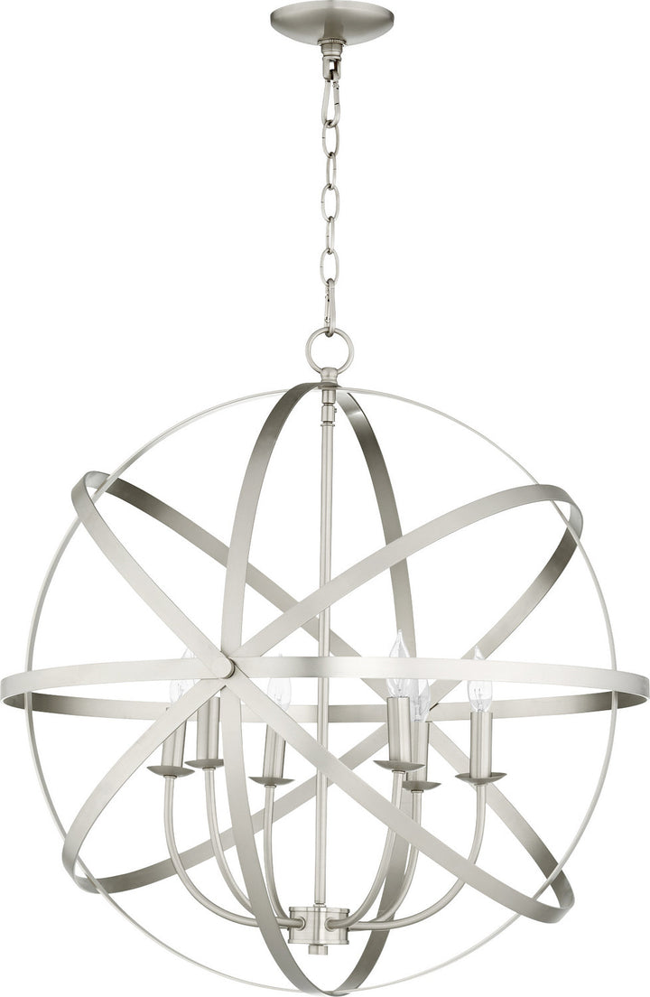 Quorum Celeste 6009-6-65 Chandelier Light - Satin Nickel