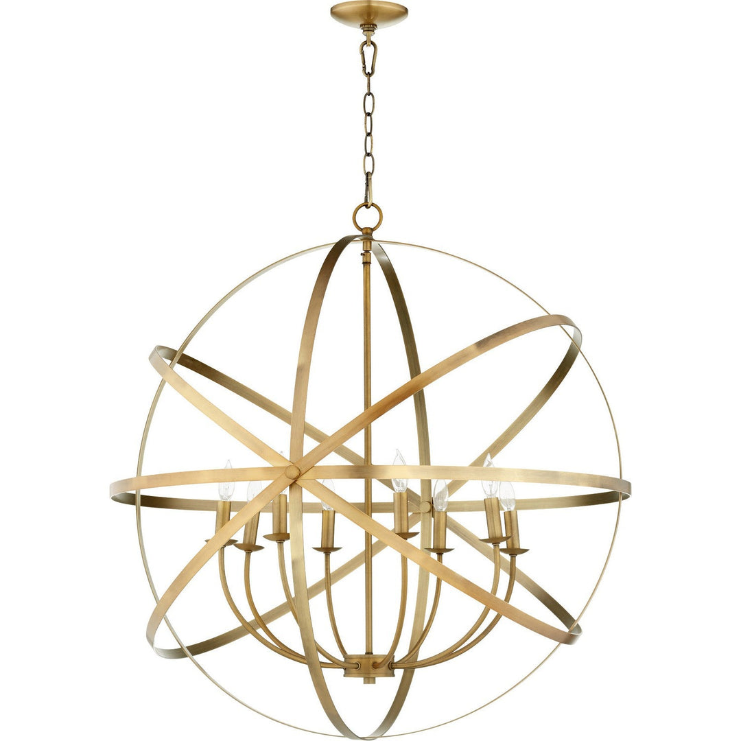 Quorum Celeste 6009-8-80 Chandelier Light - Aged Brass
