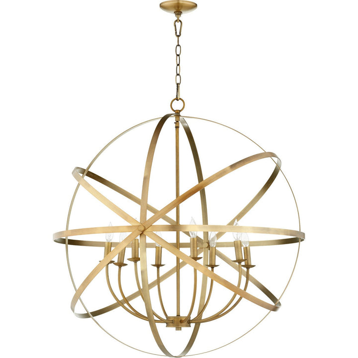 Quorum Celeste 6009-8-80 Chandelier Light - Aged Brass