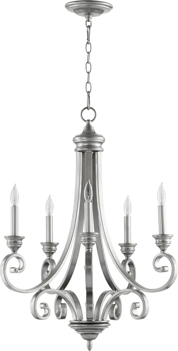 Quorum Bryant 6054-5-64 Chandelier Light - Classic Nickel