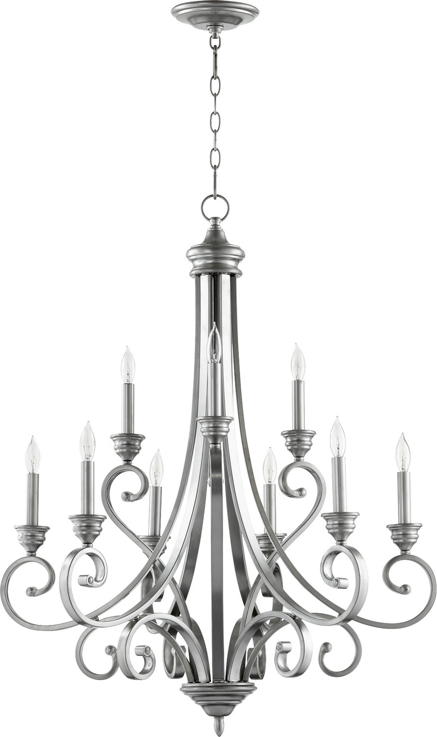 Quorum Bryant 6054-9-64 Chandelier Light - Classic Nickel