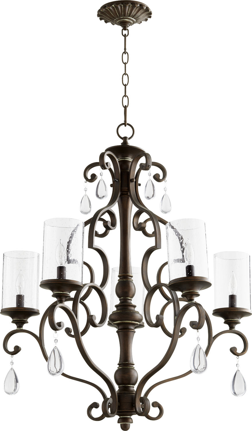 Quorum San Miguel 6073-5-39 Chandelier Light - Vintage Copper