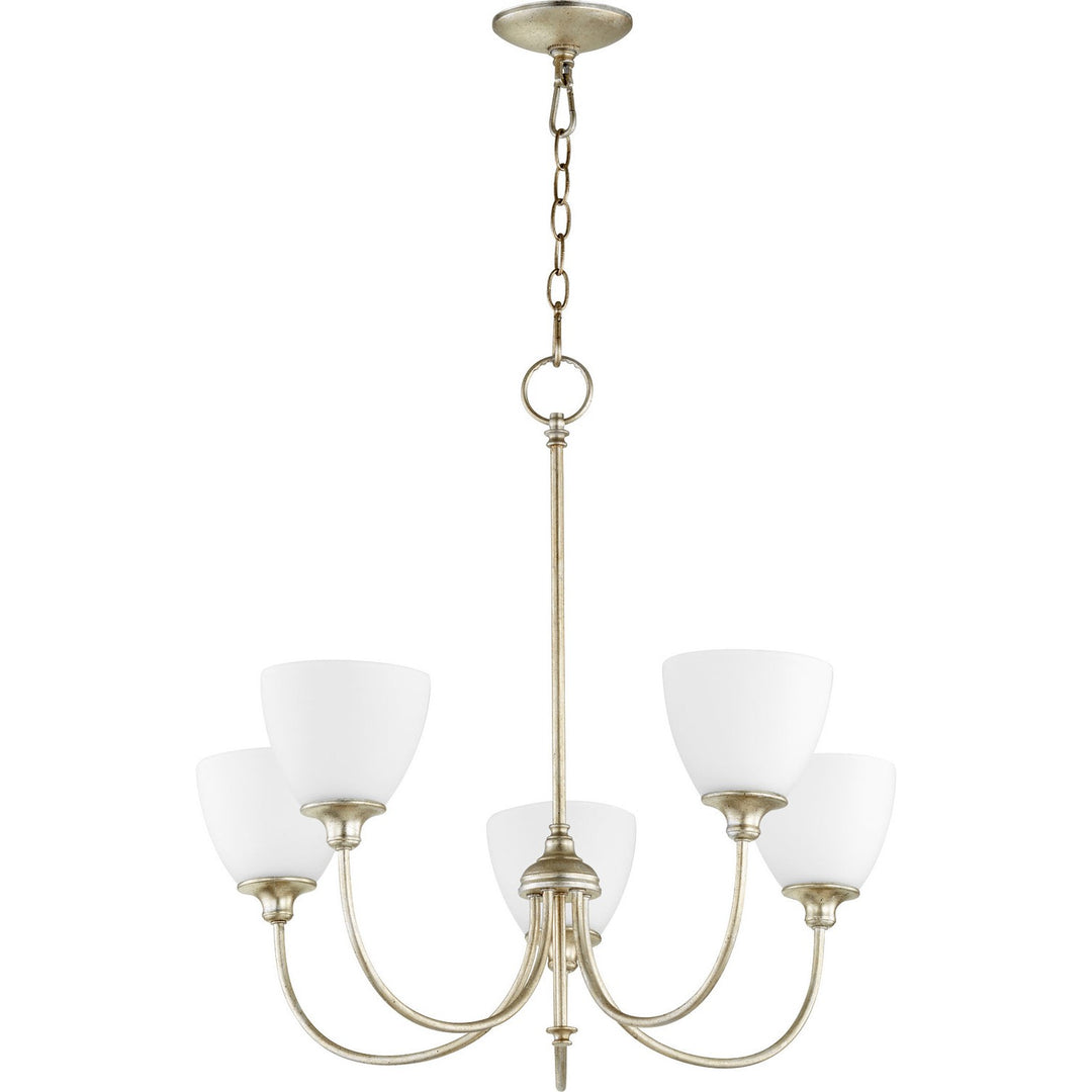 Quorum Celeste 6109-5-60 Chandelier Light - Aged Silver Leaf