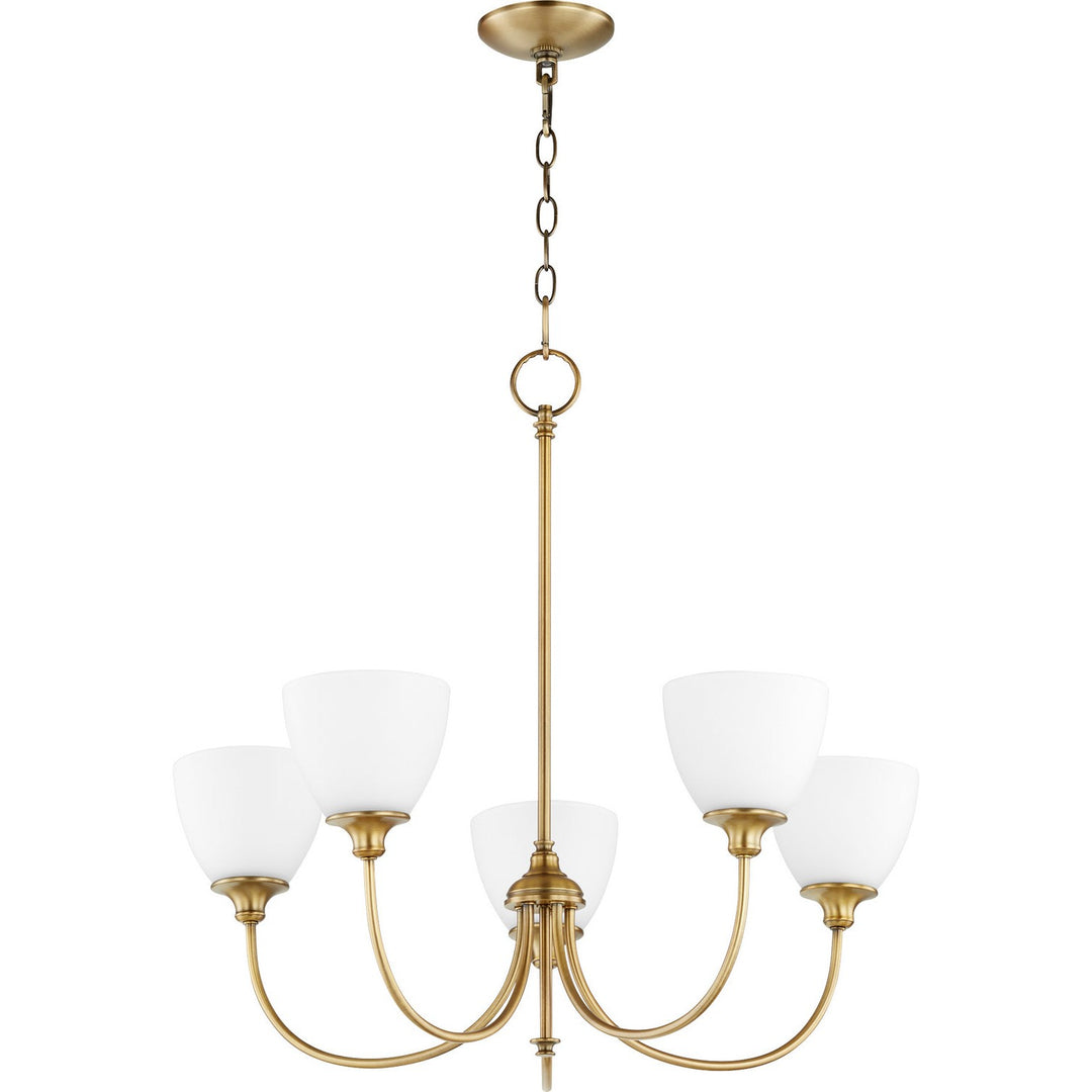 Quorum Celeste 6109-5-80 Chandelier Light - Aged Brass