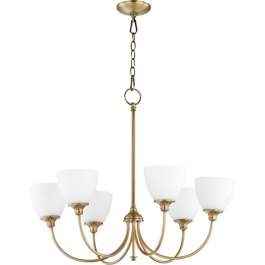 Quorum Celeste 6109-6-80 Chandelier Light - Aged Brass