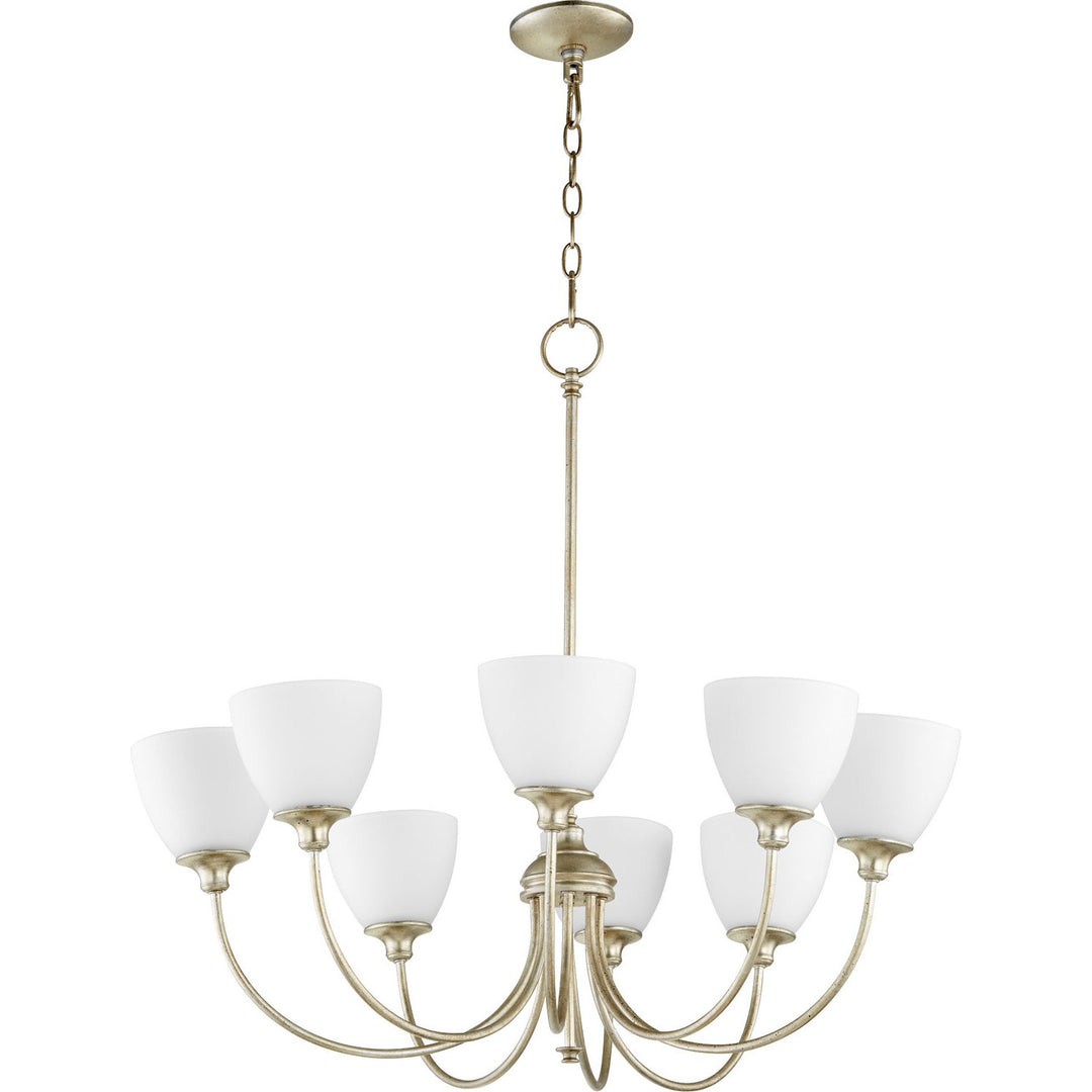 Quorum Celeste 6109-8-60 Chandelier Light - Aged Silver Leaf