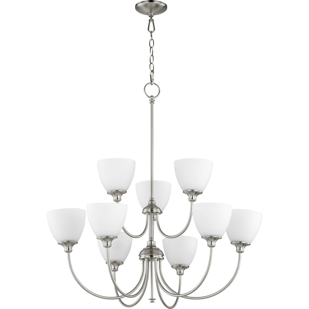 Quorum Celeste 6109-9-65 Chandelier Light - Satin Nickel