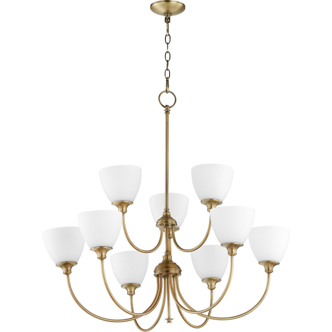 Quorum Celeste 6109-9-80 Chandelier Light - Aged Brass