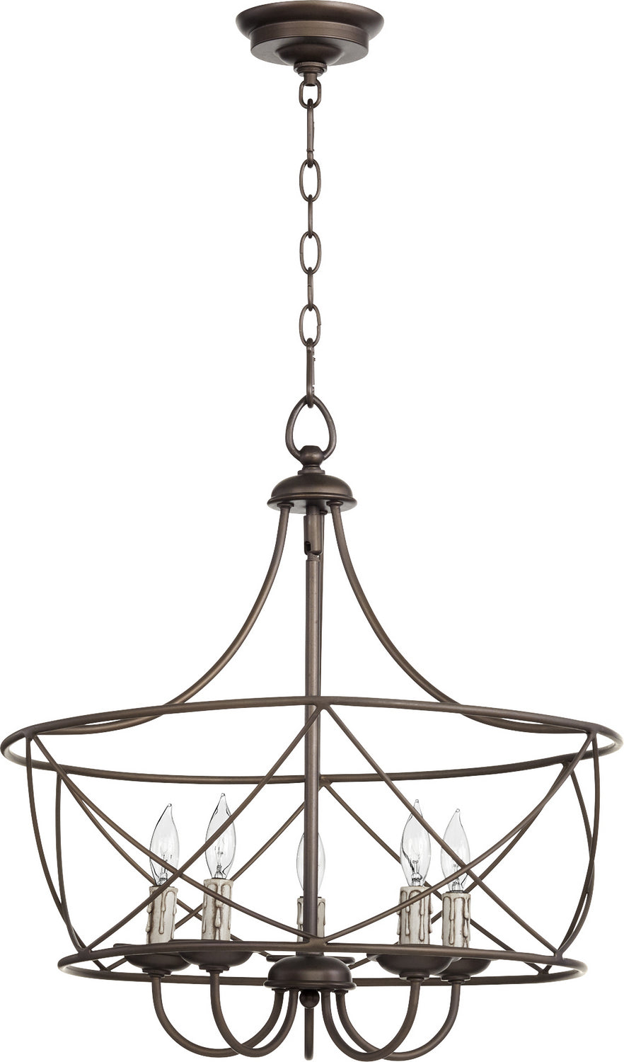 Quorum Cilia 6416-5-86 Chandelier Light - Oiled Bronze
