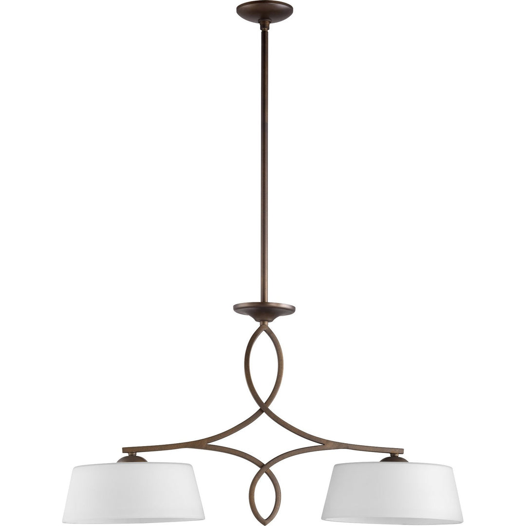 Quorum Willingham 6512-2-186 Pendant Light - Oiled Bronze w/ Satin Opal