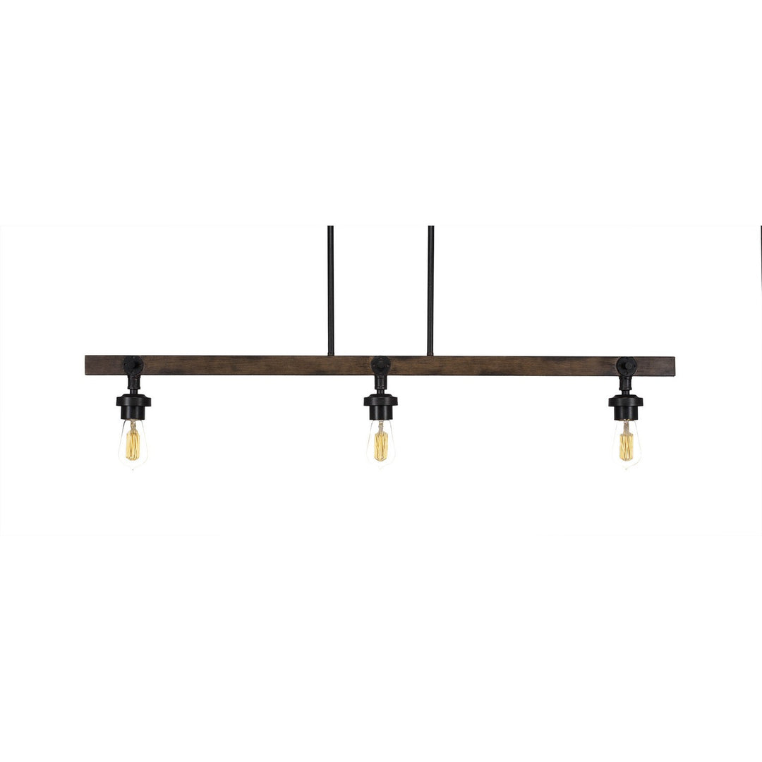 Toltec Portland 1143-at18 Pendant Light - Painted Wood-Look & Dark Granite