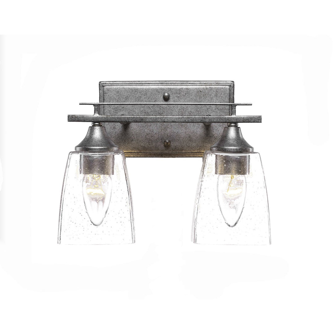 Toltec Uptowne 132-as-461 Bath Vanity Light 11 in. wide - Aged Silver