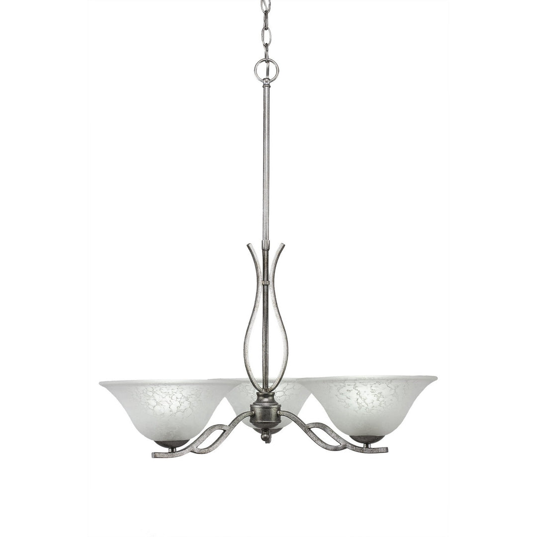 Toltec Revo 243-as-515 Chandelier Light - Aged Silver