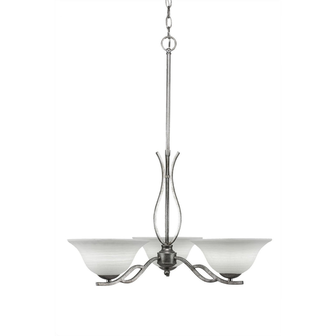 Toltec Revo 243-as-613 Chandelier Light - Aged Silver