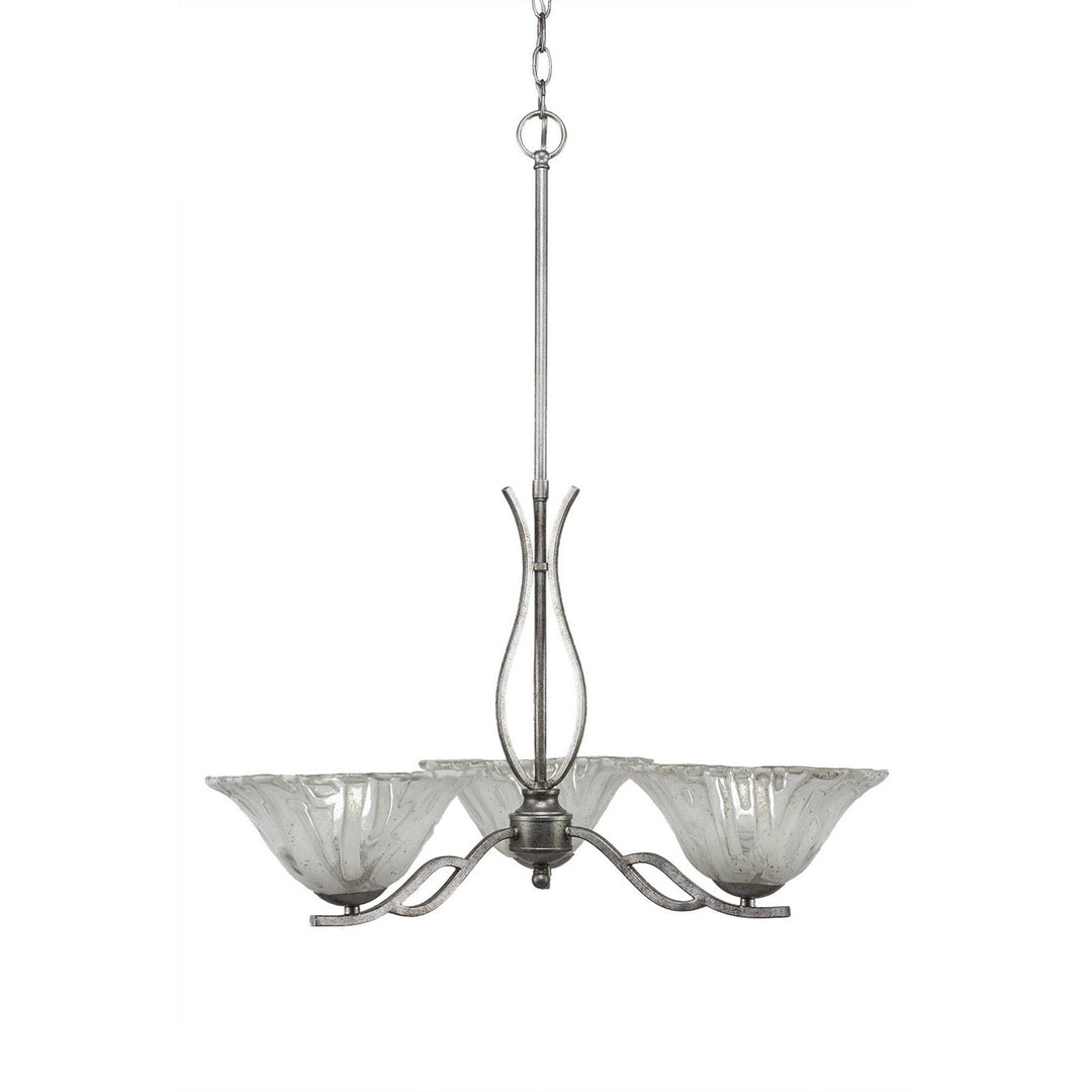 Toltec Revo 243-as-7193 Chandelier Light - Aged Silver