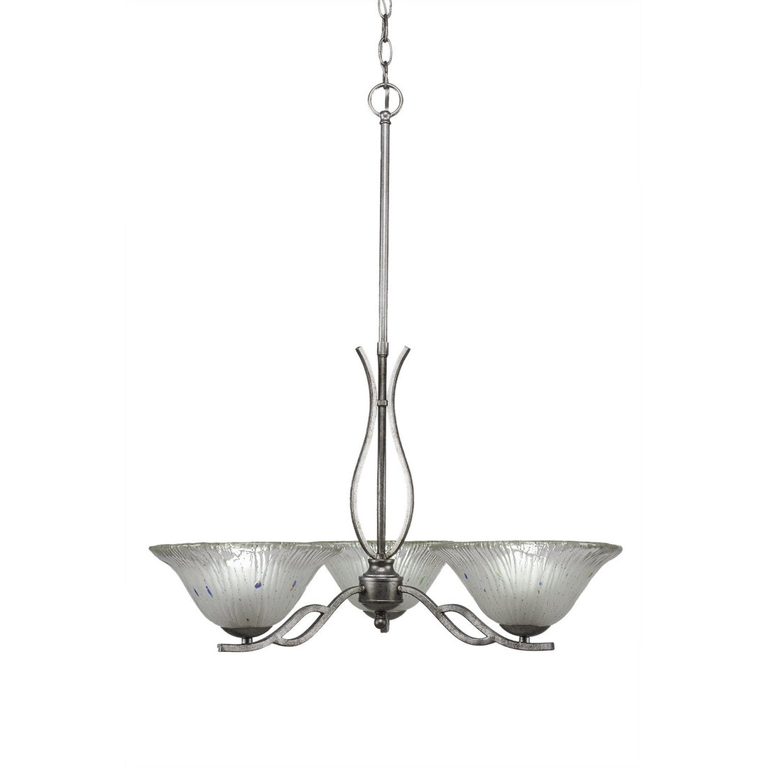 Toltec Revo 243-as-731 Chandelier Light - Aged Silver